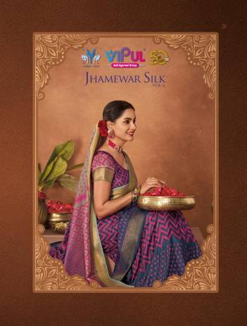 JHAMEWAR SILK VOL-06 BY VIPUL PRINTED SAREE WHOLESALER IN SURAT
